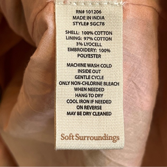 NWT Soft Surroundings Bellicia Embroidered Floral Midi Dress Sz IX 20W Spring - Picture 12 of 16